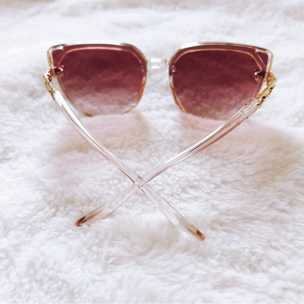 Liana Light Brown Sleek Sunglasses - Picture 10 of 11